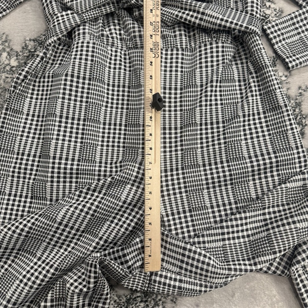 Eloquii Womens‎ Size 22 Plaid Belted Jumpsuit Wide Leg Black White Plus Career - Picture 10 of 16